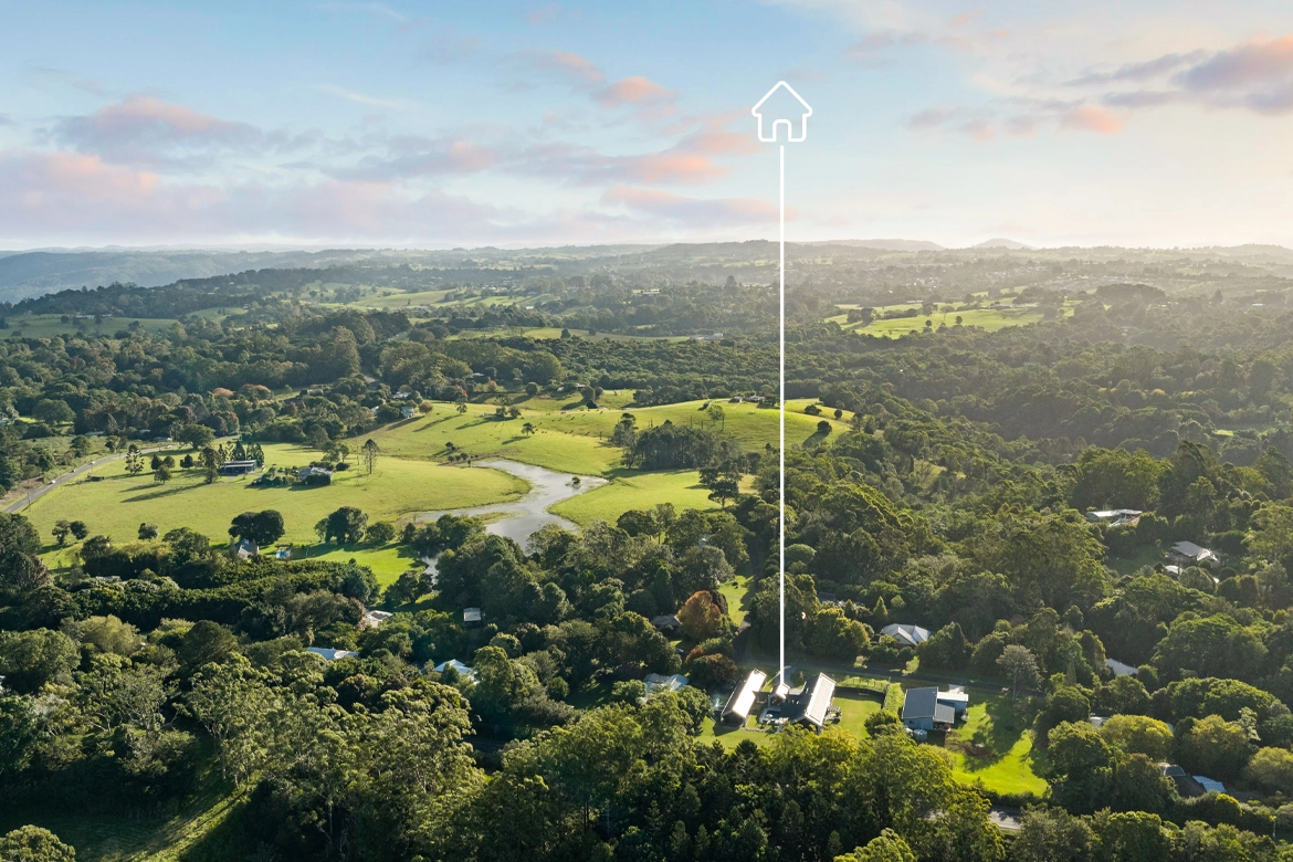 Location of Endeavour Lotteries' Prize Home in Balmoral Ridge, Maleny