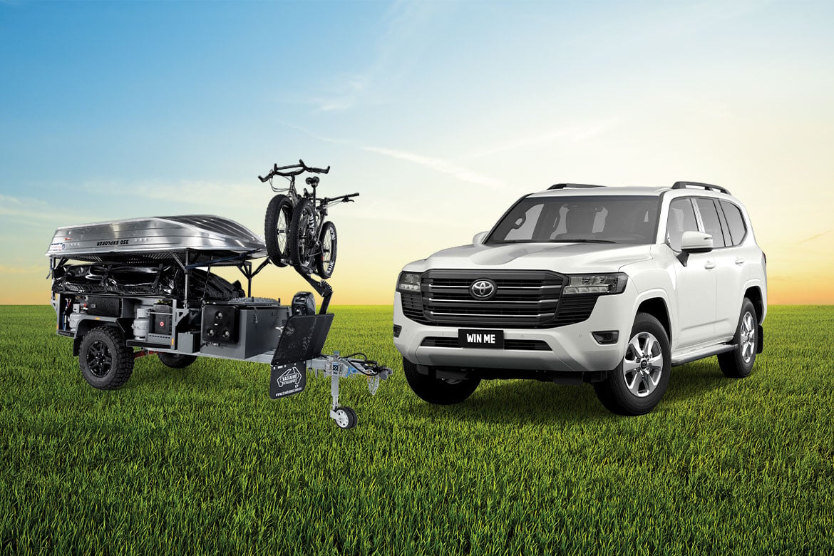 Win a Toyota LandCruiser GXL + Trackabout Explorer Camper Package
