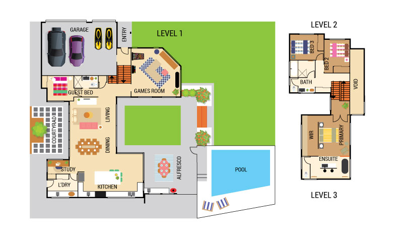 Floor Plan - 2.5 storey home