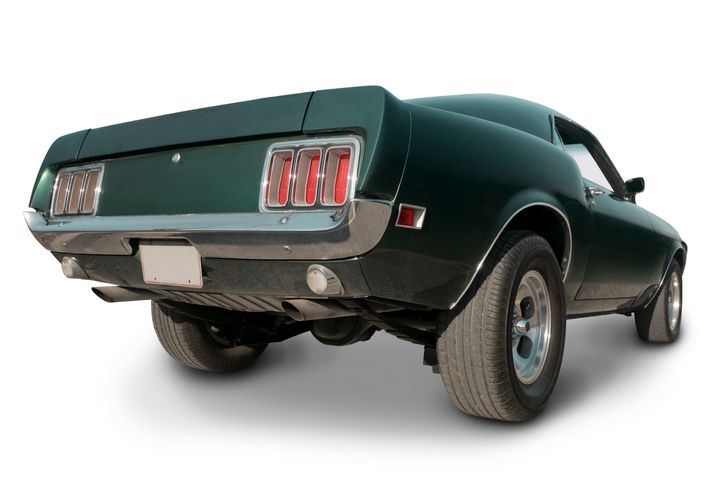 Late 1960's Mustang Muscle Car exhaust system
