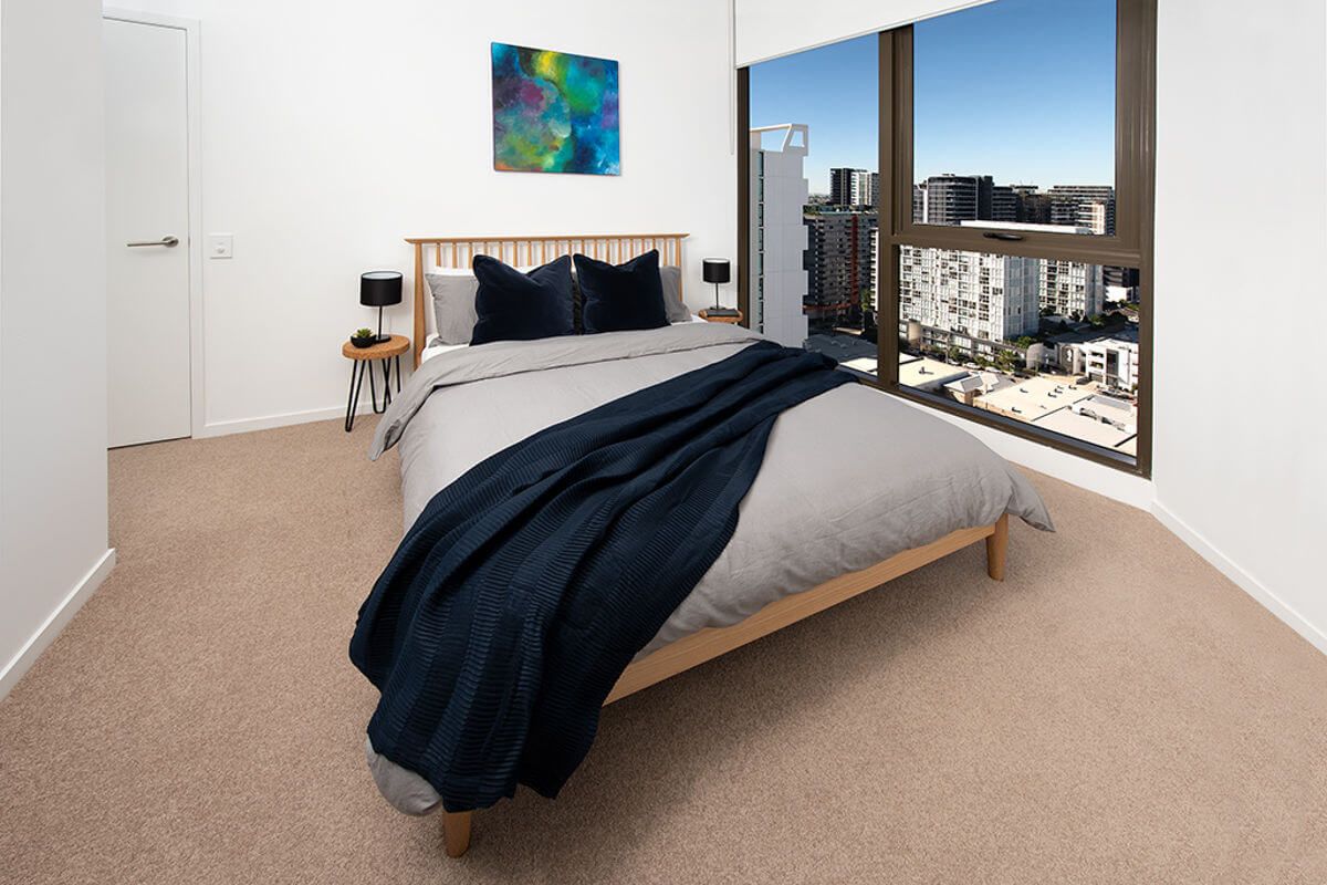 Photo of Matt Blatt Scandi feel master bedroom