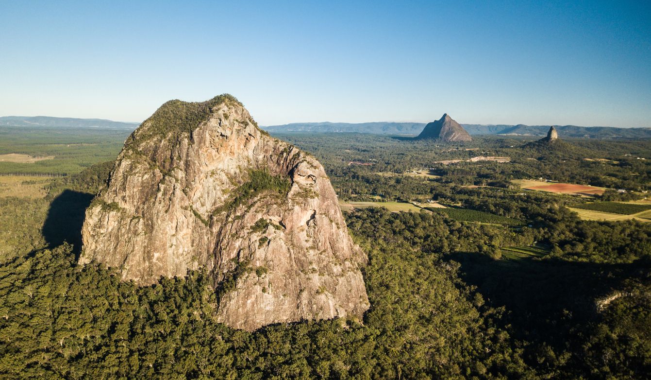 The National Park trails around the Glass House Mountains
