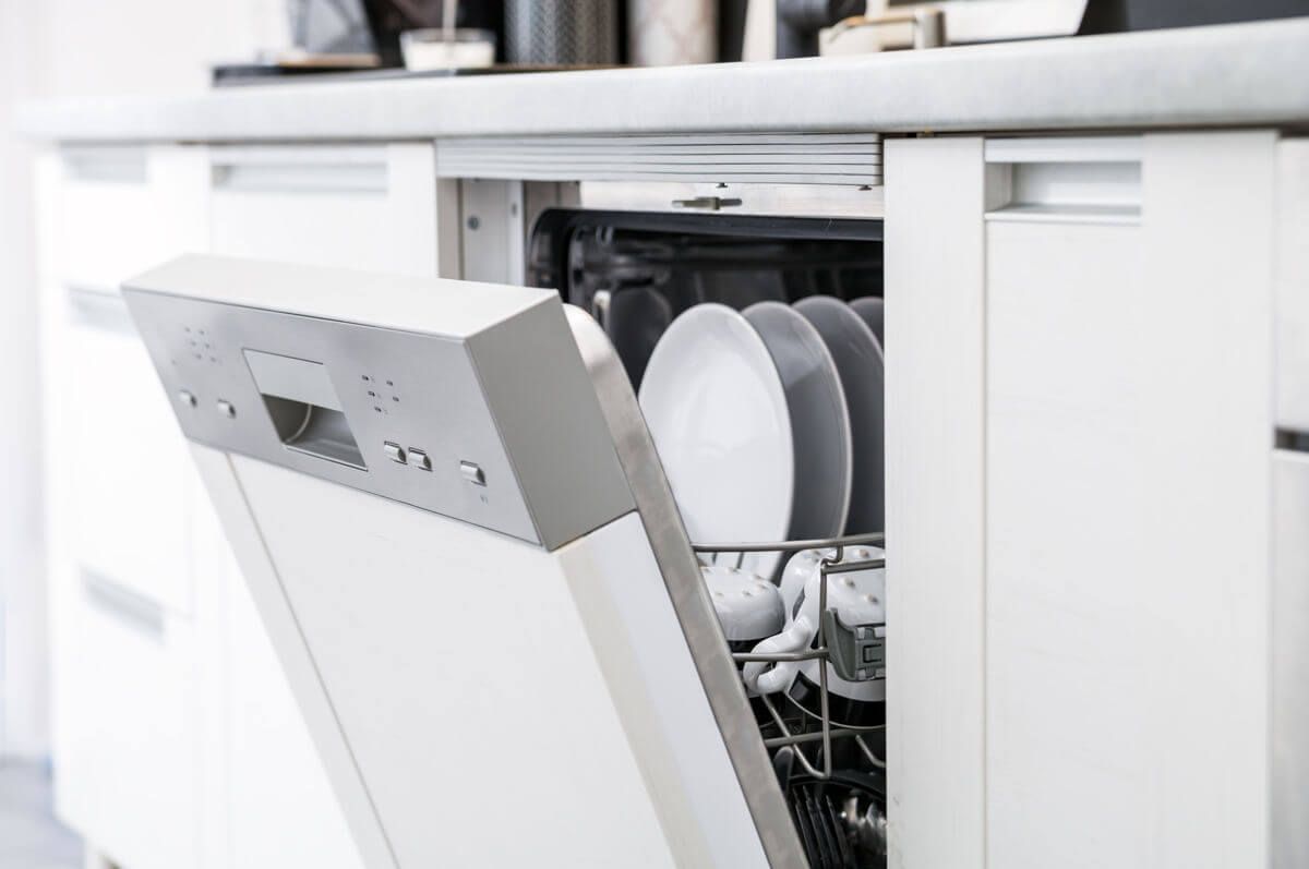 Photo of a dishwasher in a butler's pantry