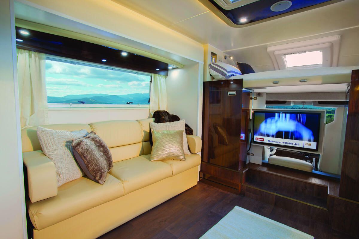 Sunliner Monte Carlo Motorhome interior with television